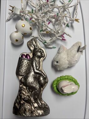 Easter Bunny Decor - Silver Finish -GB1sku
